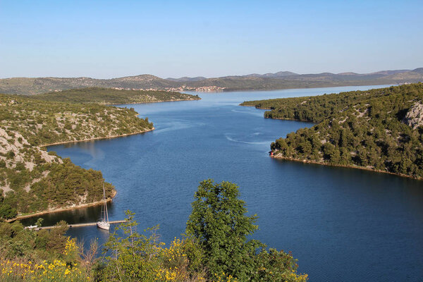 River KRKA in Croatia near the town of Skradin