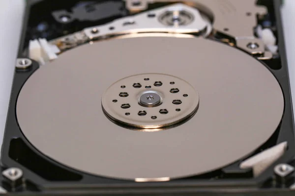 Počítač-otevřený externí pevný disk je opraven — Stock fotografie