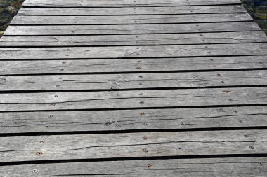 Eski ahşap köprü zemin dekoratif arka plan