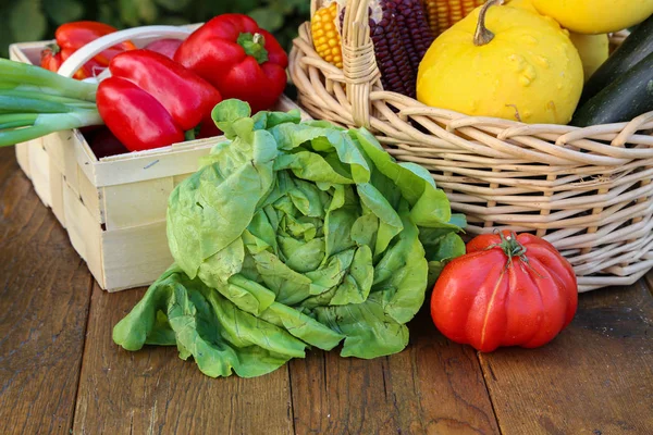 Осенний натюрморт со свежими овощами — стоковое фото