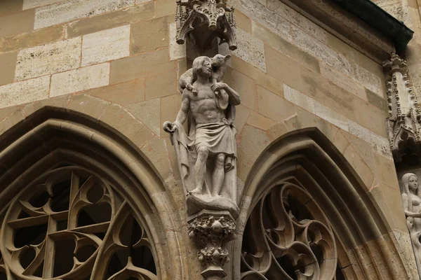 Rothenburg Der Tauber Deutschland August 2020 Statuen Rothenburg Deutschland — Stockfoto