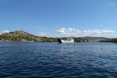 Hırvatistan 'ın Sibenik kenti yakınlarındaki St. Anthony Kanalı.