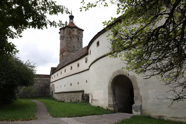 Ville Rothenburg Der Tauber Allemagne Porte Dans Mur Forteresse — Photo