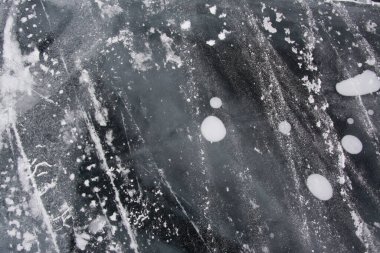 Buz arkaplan dokusu. Rusya 'da Baykal Gölü' nde kış