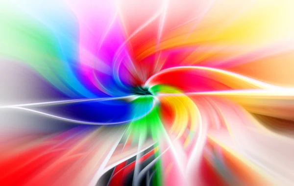 一组不同颜色的涡旋向中心 螺旋形多色运动模糊纹理抽象背景 螺旋形涡旋图形现代艺术 流行的桌面抽象壁纸 创意浪潮 — 图库照片