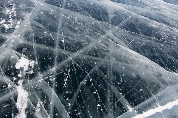 Ice Background Texture Winter Lake Baikal Russia — Stock Photo, Image