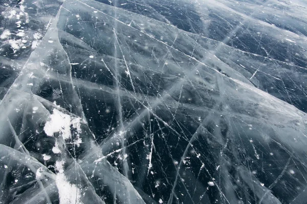 Ijs Achtergrond Textuur Winter Aan Het Baikalmeer Rusland — Stockfoto