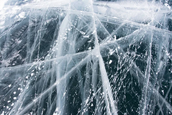 氷の背景色 ロシアのバイカル湖の冬 — ストック写真