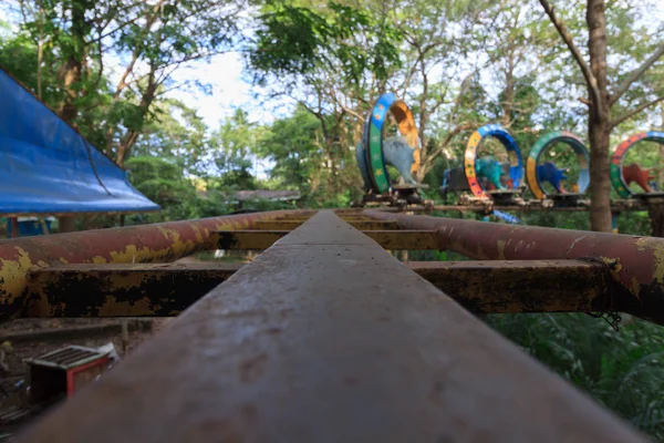 Yangon, eski Rangoon, Myanmar olarak bilinen Creepy terk lunapark