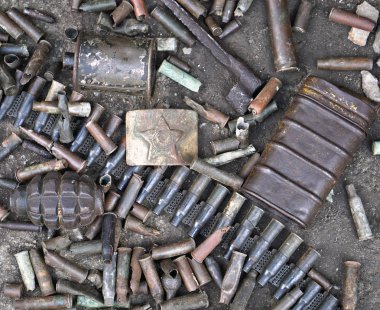 Silah kupa askerlik geçmişi. Almanya İkinci Dünya Savaşı ile SSCB ve Avrupa ülkeleri. Bir kemer tokası tarihinde Sovyetler Birliği arması.