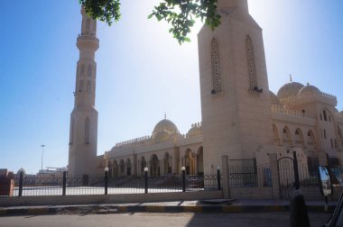Güneş güzel cami. Müslüman dünya Tapınağı. Stok fotoğraf