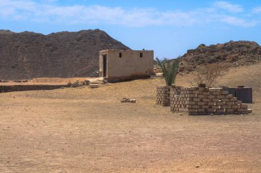 Dağ tatil sırasında kuru çöl. Bir safari sırasında Mısır sands türleri. Hurghada ve Cairo Asya. Tasarım için stok fotoğraf