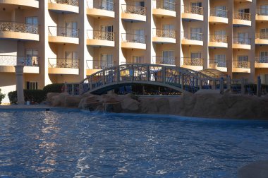 Mısır Otel, villa, ev bir tatil için yüzme havuzlu. Tasarım için stok fotoğraf