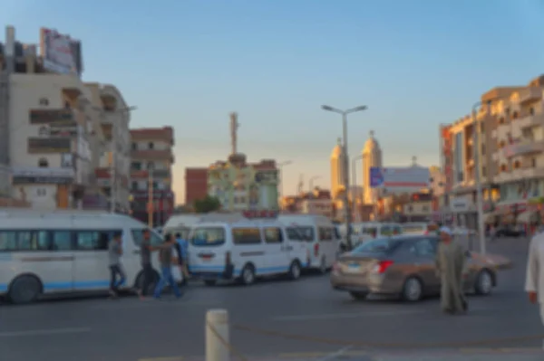 Egyptian City Streets Blurred Photo Design Arab Countries Asia Stock — Stock Photo, Image