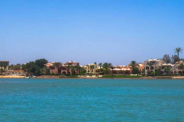 Schöne Aussicht Auf Die Küste Mit Häusern Und Hotels Roten — Stockfoto