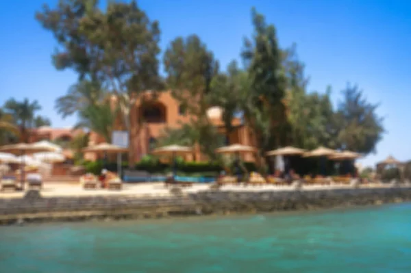 Güzel Manzara Otel Kızıldeniz Ile Kıyı Şeridi Mısır Daki Turizm — Stok fotoğraf