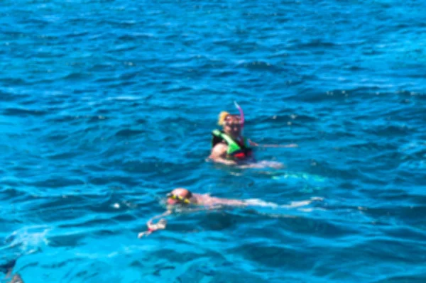 Beau Jeu Bain Mer Bleu Flou Thème Océan Avec Des — Photo