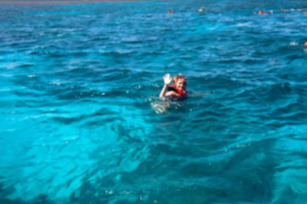 Oyun Banyo Güzel Bulanık Mavi Deniz Ocean Tema Arka Plan — Stok fotoğraf