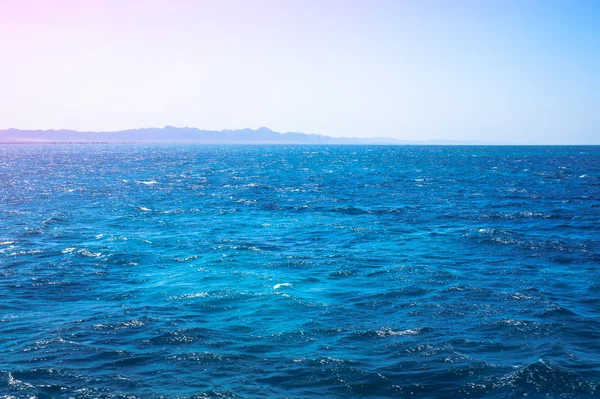 Hermosa Superficie Azul Del Mar Con Cielo Oceánico Desierto Tema — Foto de Stock