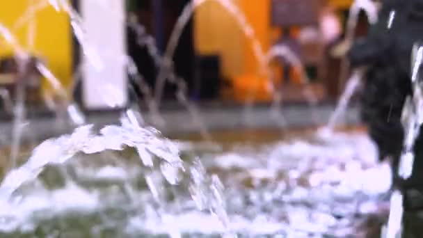 Close View Fountain Water — Stockvideo