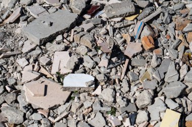 Farklı harabelerin, kaldırım taşlarının ve tuğlaların dokusu. Tasarım için arkaplan.