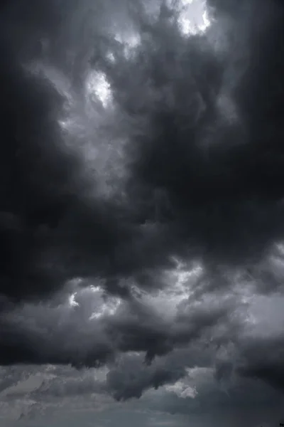 Terrible Thunderclouds Side Plane Gloomy Epic Clouds Background Image Dark — Stock Photo, Image