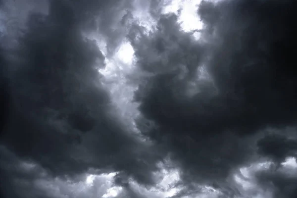 Terrible Thunderclouds Side Plane Gloomy Epic Clouds Background Image Dark — Stock Photo, Image