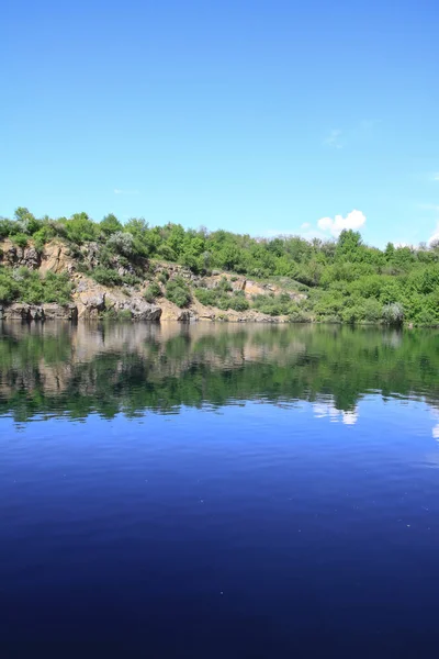 Belle Rivière Dans Les Hautes Terres Été Lac Dans Une — Photo