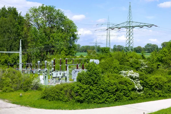 Subestação Eléctrica Alemanha — Fotografia de Stock