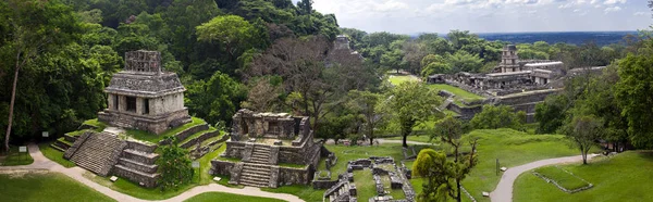 Palenque México Ruínas Maias Panorama — Fotografia de Stock