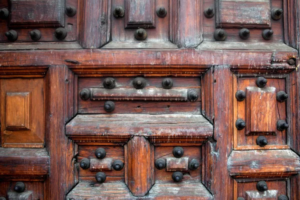 Old wooden door, Entrance of the Metropolitan Cathedral in Mexic