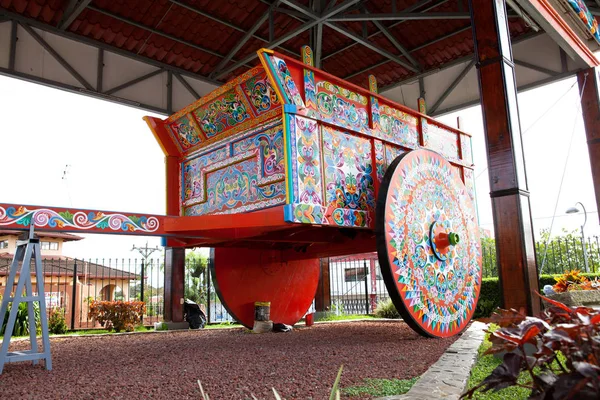 Sarchi Costa Rica 2015 November Legnagyobb Fényesen Festett Oxcart Világ — Stock Fotó