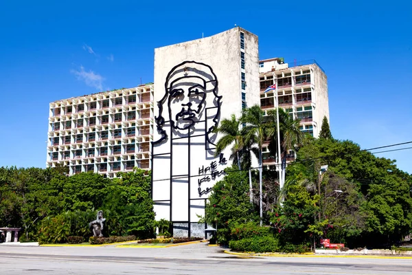 Гавана Куба Грудня 2016 Гевара Сталеві Контур Міністерства Внутрішніх Справ — стокове фото