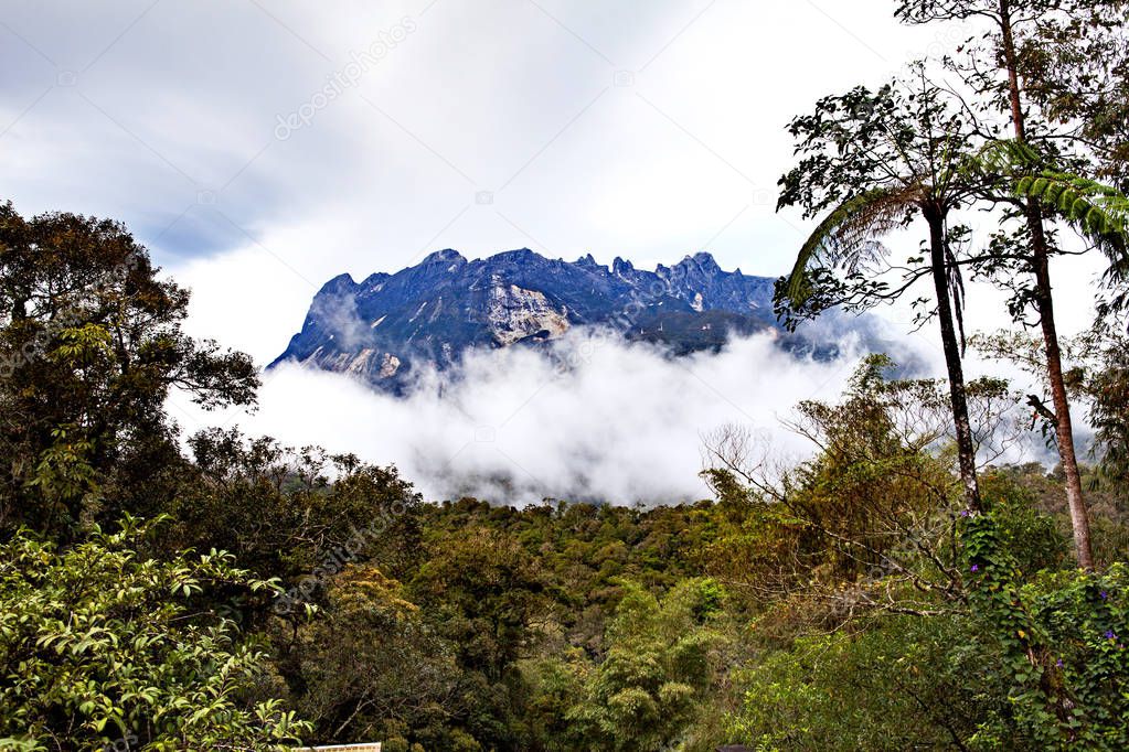 Beautiful view of borneo at Kinabalu Mount, Sabah, Malaysia.
