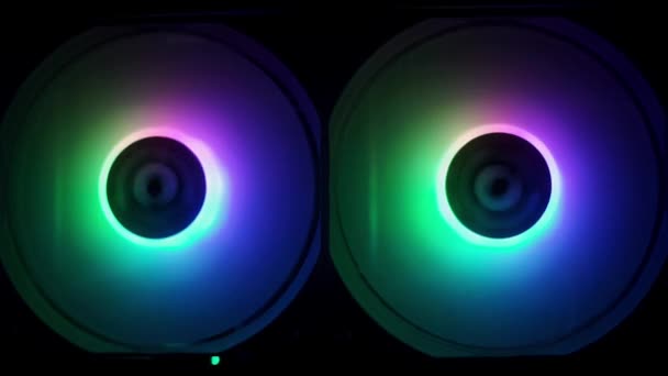 Cerchi RGB bagliore in diversi colori — Video Stock