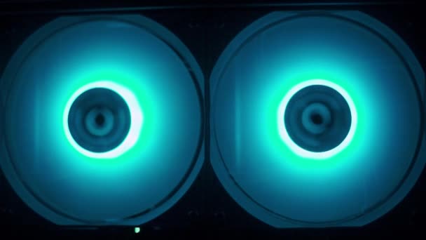 Rgb-Kreise leuchten in verschiedenen Farben — Stockvideo