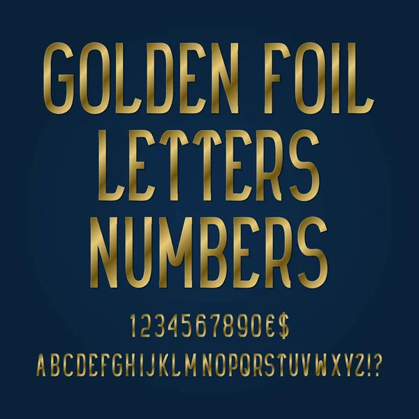 Золоті Фольги Цифри Доларові Євро Валютні Знаки Позначки Оклику Питання — стоковий вектор
