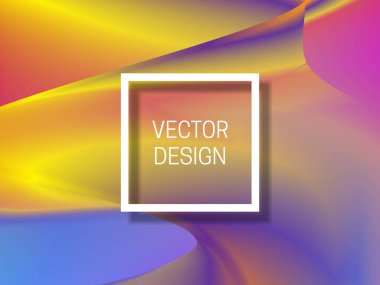 Çerçeve ile vektör canlı holografik arka plan.