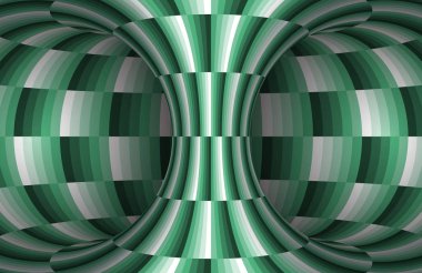 Moving checkered hyperboloid background. Vector optical illusion illustration. clipart