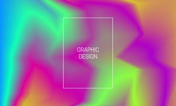 Вектор Размыл Голографический Фон Графический Дизайн Обложки Яркий Радужный Фон — стоковый вектор