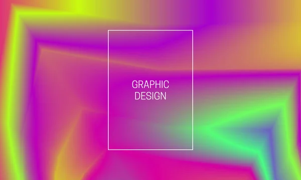 Vector Blurred Holographic Background Gradient Flash Cover Design Bright Iridescent — Stock Vector