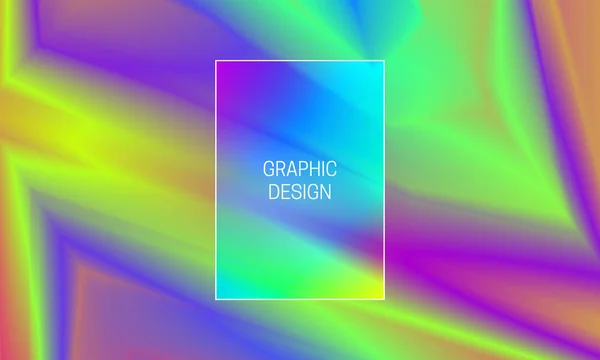 Vector Blurred Holographic Background Gradient Flash Cover Design Template Backdrop — Stock Vector