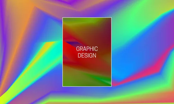 Vektor Verschwommenen Holographischen Hintergrund Gradient Flash Cover Design Vorlage Für — Stockvektor