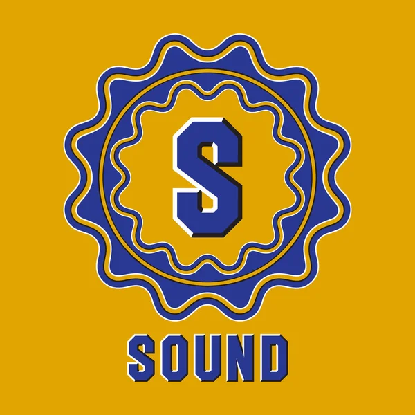 Optical Illusion Sound Logo Moving Frame — Stock Vector