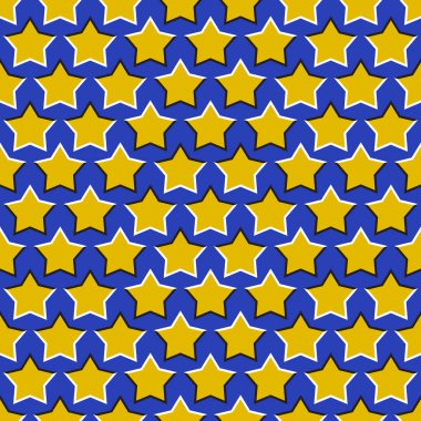 Optical illusion seamless pattern of moving stars. clipart