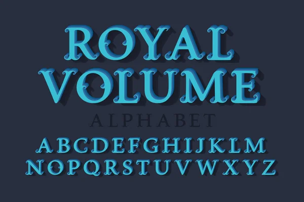 Königlicher Band Isoliertes Englisches Alphabet Vintage Letters Schrift — Stockvektor