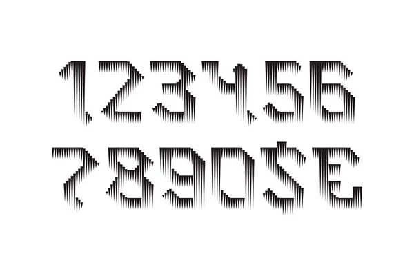 Zwarte Naald Nummers Met Munt Tekenen Minimalistische Stedelijke Stijl — Stockvector