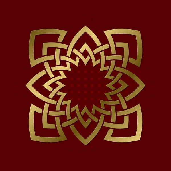 Simbolul Geometric Sacru Plexului Opt Puncte Cadrul Logo Ului Mandala — Vector de stoc