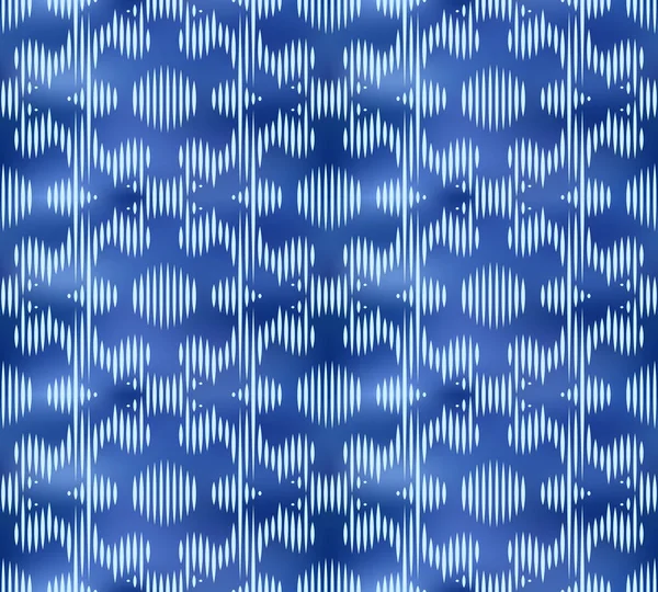 复古青蓝石博里染色纺织无缝图案 日本领带油墨纹理 — 图库矢量图片