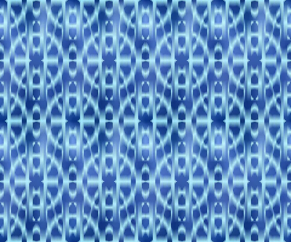 Indigo shibori gefärbte textile nahtlose Muster. Bohemian Ornament Tusche Hintergrund. — Stockvektor